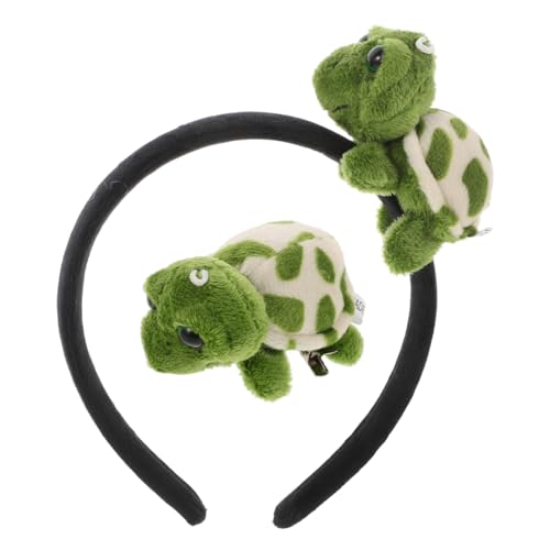 GAROZATION Schildkröten Stirnband mit Haarklammer Bequemes Halloween Kostüm Haarband Strapazierfähiges Stoffmaterial für Cosplay und Partygeschenke von GAROZATION