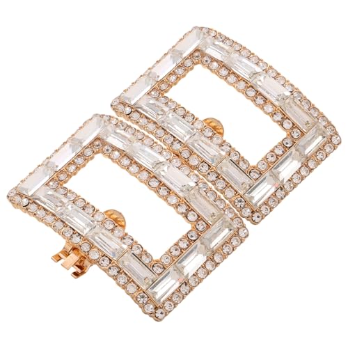 GAROZATION Schuhschnallen-dekoration High Heels-brosche Quadratischer Schuhclip Strass-schuhschmuck Für Hochzeiten Und Abendpartys von GAROZATION