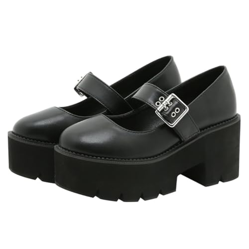 GAROZATION Shallow Mouth Damenschuhe mit Metallverschluss Flache Freizeitschuhe mit Rutschfester Sohle und Rundem Zehenbereich Geeignet für Indoor Outdoor Arbeit und Party Modischer von GAROZATION