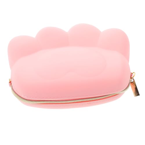 GAROZATION Silikon Geldbörse Katze Pfote Süße Handtasche Für Damen Und Weiches Silikon Trendiges Design Für Münzen Und Kleingeld Tragbar Und Stylisch von GAROZATION