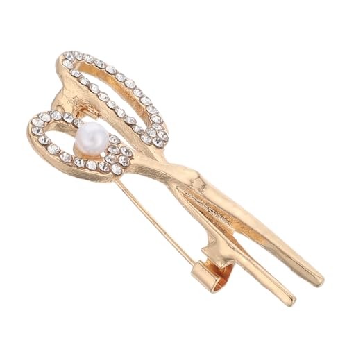 GAROZATION Strassbroschen Schere Brustnadel aus Legierung Kleine Anstecknadel für Jacken Anzüge und Rucksäcke Kreative Corsage für Damen Langlebige Glatte Oberfläche Fest Haftend von GAROZATION