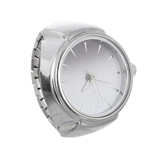 GAROZATION Stylische Fingeruhr Mit Quarzwerk Und Elastischem Ring Ringuhr Für Damen Und Herren Für Partys Einkäufe Und Festliche Anlässe von GAROZATION