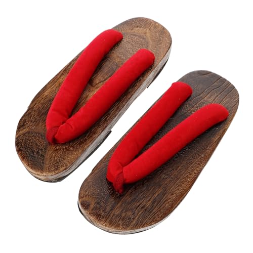 GAROZATION Stylische Japanische Holzclogs Herren Pantolette Bequeme Holzschuhe Langlebig für Alltag und Freizeit Modisches Design für Männer und Freunde von GAROZATION