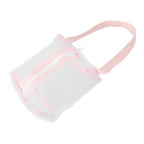 GAROZATION Transparente Reise Kosmetiktasche Atmungsaktivem Netzstoff Tragbarer Kulturbeutel für Hautpflege und Toilettenartikel Rosa Organizer für Damen von GAROZATION