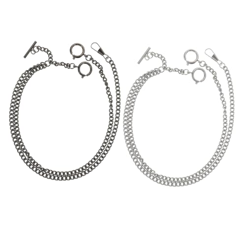 GAROZATION 2stücke Metall Taschenuhr Kette Mit Schnalle Jeans Kette Für Kleidung Langlebige Dekoration Für Und Damen Stilvoller Accessoire Für Retro-Look GAROZATION 2stücke Metall Taschenuhr Kette Mit Schnalle Jeans Kette Für Kleidung Langlebige Dekoration Für Und Damen Stilvoller Accessoire Für Retro-Look von GAROZATION