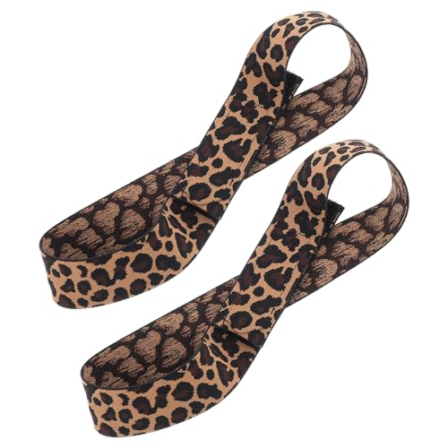 GAROZATION Stirnband mit Leopardenmuster 2 Stück Elastisches Perückenband Verstellbar für Perücken Leicht und Tragbar von GAROZATION