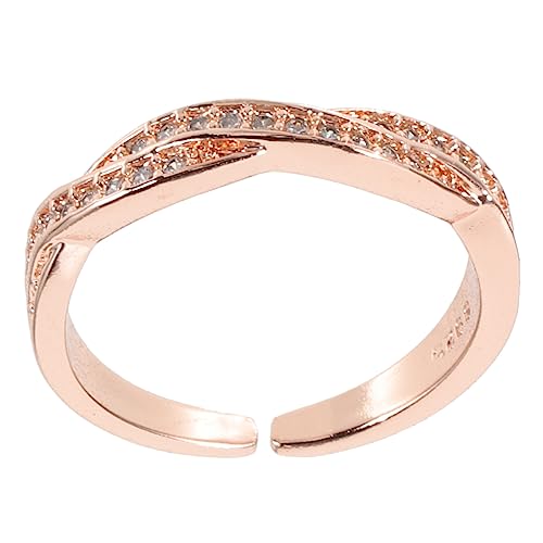 GAROZATION Schmuck Für Frauen Damen-fingerring Mit Zirkonia- Verstellbarer Öffnungs-ring Für Modeschmuck von GAROZATION