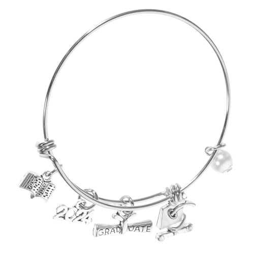GAROZATION Verstellbares Abschlussarmband aus Robustem Zinklegierungsmaterial Motivationsgravur für Absolventen Langlebiges Modisches Schmuckstück als Inspirierendes zur Bestandenen Prüfung von GAROZATION