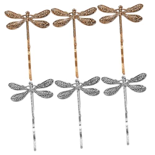 GAROZATION 6stücke Libellen-haarnadeln Dekorative Haarspangen Aus Metall Vintage-haarschmuck Für Frauen Und Mädchen Kleine Haarspangen Für Alltag Und Feiern von GAROZATION