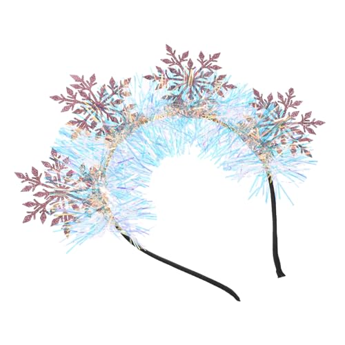 GAROZATION Schneeflocken Haarschmuck Glitzer Stirnband Für Frauen Elegantes Weihnachtsaccessoire Für Festliche Anlässe Und Kreative Fotoshootings von GAROZATION