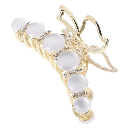 GAROZATION Schmetterlingshaarspange Für Damen Lange Haarspange Mit Perlen Accessoire Für Dünnem Haar Schickes Dekorationsornament von GAROZATION