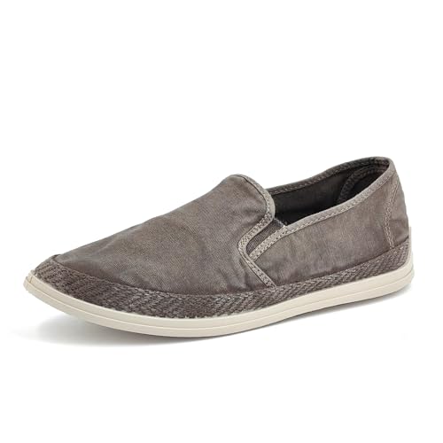 GARRIDO MURO Espadrilles Herren niedrige Sommerschuhe bequem und leicht, Gris Taupe, 43 EU von GARRIDO MURO