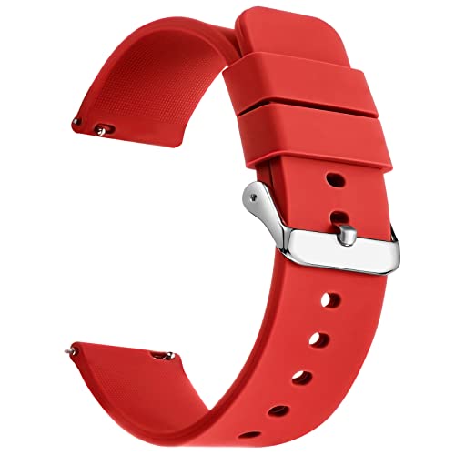 GARRULAX Silikon-Uhrenarmbänder, Schnellverschluss, hochwertiges, weiches Gummi, 18 mm, 20 mm, 22 mm, Ersatzarmband für Damen und Herren, 22 mm GARRULAX Silikon-Uhrenarmbänder, Schnellverschluss, hochwertiges, weiches Gummi, 18 mm, 20 mm, 22 mm, Ersatzarmband für Damen und Herren, 22 mm von Garrulax