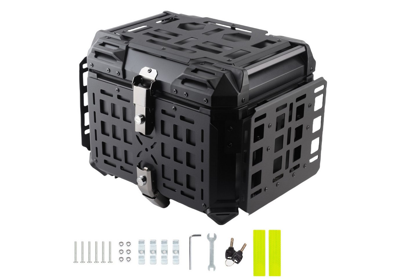 GARRYFIZH Handgepäck-Topcase 45-Liter-Motorrad-Heckbox, Motorradgepäckkoffer aus Aluminiumlegierung, 45L Capacity, Quick Release, Foldable von GARRYFIZH