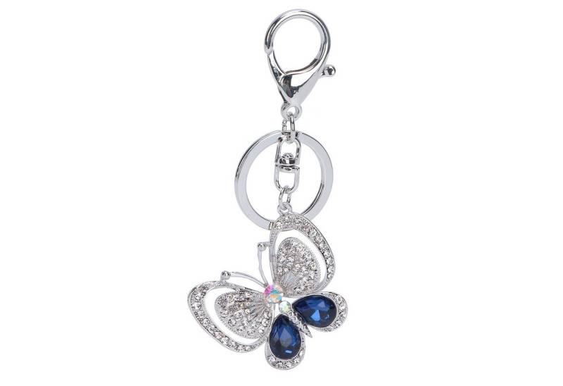 GARRYFIZH Schlüsselanhänger NEU Schlüsselanhänger Schmetterling mit funkelndem Strassanhänger, Funkelnder Schmetterling, Vielseitig, Perfektes Geschenk von GARRYFIZH