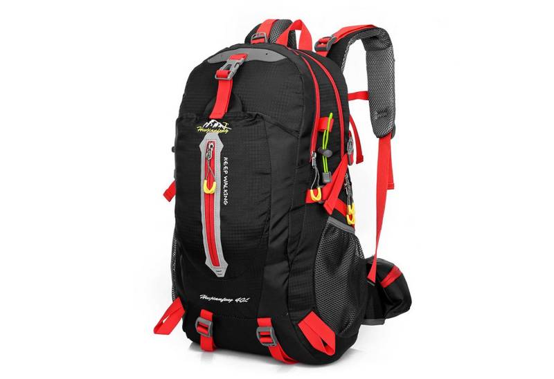 GARRYFIZH Wanderrucksack Wasserabweisender Reiserucksack Camping, Wasserdicht, Notfall-Überlebenspfeife, Verstellbar von GARRYFIZH