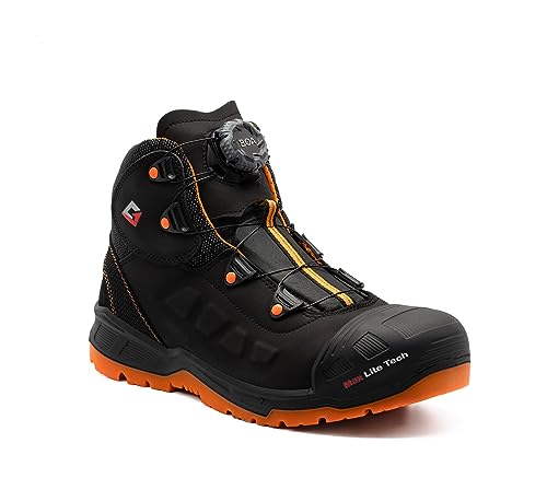 GARSPORT Herren Ghost MID 3 S3 Safety Shoe, SCHWARZ/ORANGE, 38 EU von GARSPORT