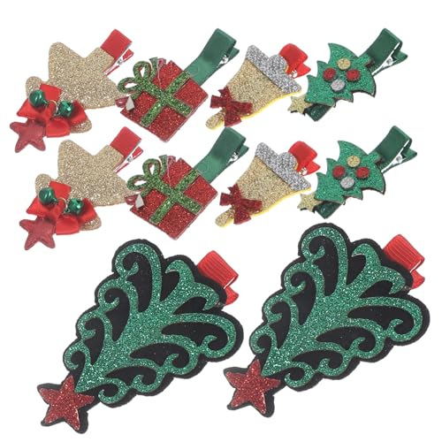 GARVALON Seitlicher Haarnadelclip Mit Weihnachtsmotiven Haarspangen Mit Druckknöpfen Für Mädchen Und Kinder Stilvoller Haarschmuck von GARVALON