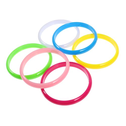 GARVALON 12 Stück Teiliges Set Bunte Kunststoff Armreifen für Damen und Candy Farben Leicht zu Tragen Dekorativ und DIY Schmuck Zubehör von GARVALON
