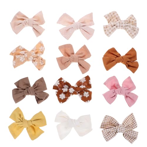 GARVALON 12stücke Mädchen Haarclips Schleifen Junge Mädchen Haarspangen Haarschmuck Für Kleine Barrettes Haarbögen Für Kleinkinder von GARVALON