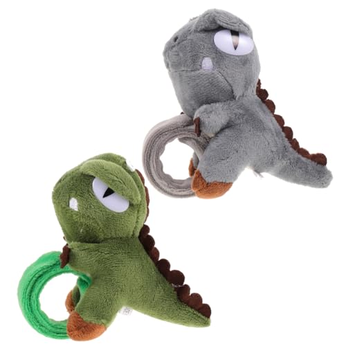 GARVALON 2 Stück Niedliche Dinosaurier Slap Armbänder Kinderparty Geschenk Leichte Kompakte Stoffarmbänder mit Weichem Stylischem Design für Jungen und Mädchen Kindgerechtes Dino motiv von GARVALON