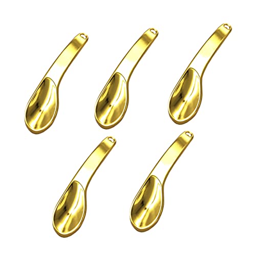 GARVALON 5stücke Teiliges Gesichtscreme-löffel Für Maske Und Creme Goldenes Kosmetikwerkzeug Aus Zinklegierung Leicht Und Langlebig Zum Auftragen Von Gesichts Und Körperpflegeprodukten von GARVALON