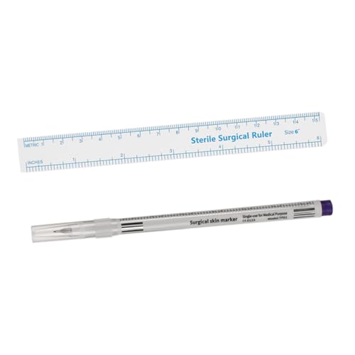 GARVALON Augenbrauenmarker Mit Maßstab Markierungsstift Für Haut Microblading-augenbrauenstift Tattoo-positionsmarker Multifunktionaler Tattoo-stift von GARVALON