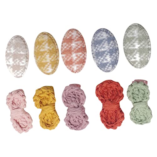 GARVALON 10stücke Teiliges Set Junge Mädchen Haarschmuck Bunte Wollstrick-haarspangen Für Mädchen Niedliche Haaraccessoires Mit Lebhaften Farben Und Liebevollem Design Für Partys Und von GARVALON