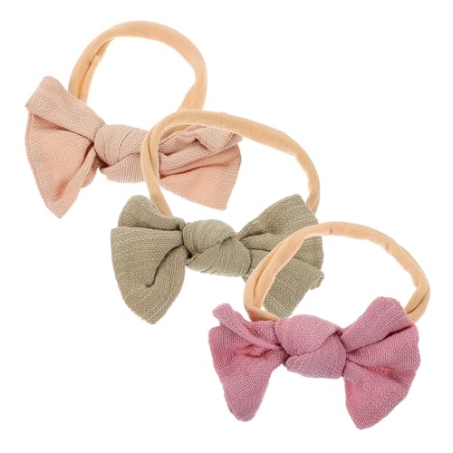 GARVALON 3stücke Haarbänder Mit Schleifen Elastische Kopfbedeckung Für Neugeborene Und Kleinkinder Weiche Und Leichte Haarschmuck Accessoires Für Mädchen von GARVALON