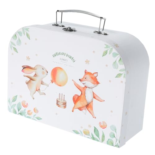 GARVALON Pappkoffer Tragbare Koffer Für Kinder Schmuck Kofferset Hochzeitsdekoration DIY Kinderkoffer Praktischer Kleiner Koffer Aufbewahrungsbehälter Karton Geschenkverpackung Koffer von GARVALON