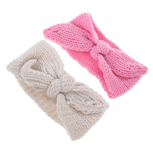 GARVALON 2stücke Mädchen Haarbänder Mit Schleife Niedliche Kopfbedeckung Für Kleinkinder Strickmaterial Für Partys Und Besondere Anlässe von GARVALON