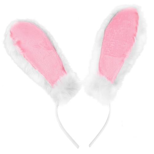 GARVALON Bunny-ohr Haarschmuck Plüsch Haarband Mit Dekorativen Hasenohren Leicht Bequem Für Kostümpartys Für Ostern Cosplay Perfektes Accessoire Für Damen Und Mädchen von GARVALON