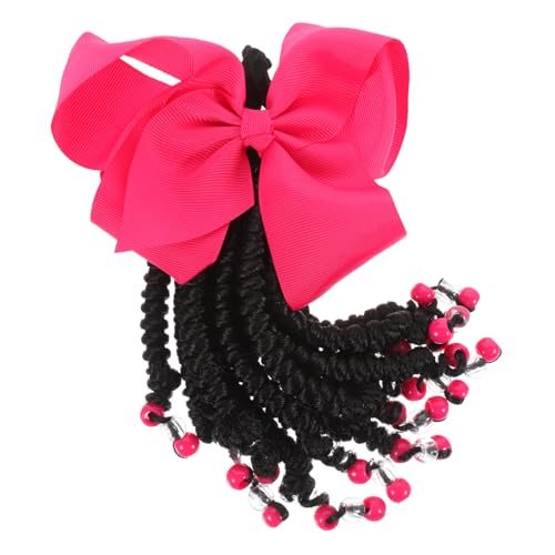 GARVALON Bunte Geflochtene Pferdeschwanz-haarverlängerung Mit Schleife Afro-stil Für Vielseitiges Haarschmuck-accessoire Für Partys Tanz Und Alltag Kein Farbverlust Lebendige Farben von GARVALON