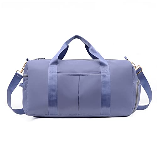 Sporttasche für Damen, für den Außenbereich, wasserdicht, Nylon, für Herren und Damen, Training, Fitness, Reisen, Handtasche, Yoga-Matte, Sporttasche mit Schuhfach (Farbe: Blau) von GARWAR