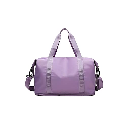 Sporttasche für Damen, wasserdicht, für Sport und Fitness, verstellbar, für Fitnessstudio, Yoga, große Reisetasche, Handtasche für Damen, Wochenend-Reisetasche (Farbe: Lila) von GARWAR