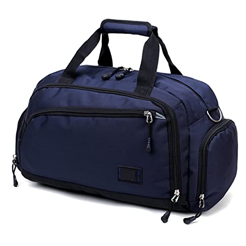 Turnbeutel Damen Sporttaschen Männer Sport Fitness Pack Zylinder Eine Schulter Sporttasche Frauen Handtaschen Reisetaschen Nylon wasserdichte Handtasche Paket (Farbe: Blau) von GARWAR