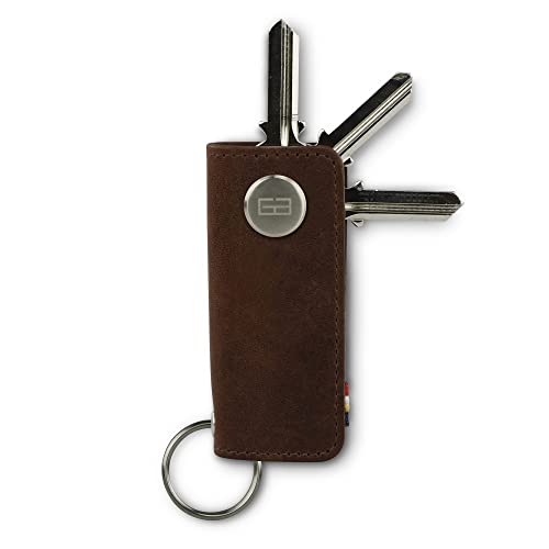 GARZINI Key Organizer Leder, Schlüsselanhänger Auto mit Schlüsselring, Etui aus echtem Leder für 7 Schlüssel, Herren Geschenk in eleganter Verpackung, Brown von GARZINI