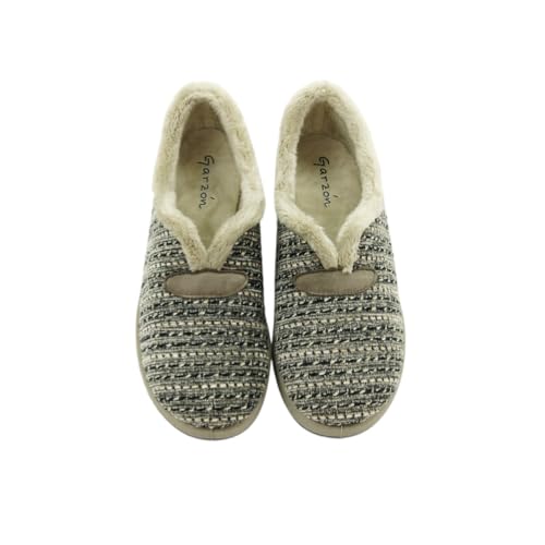 Garzon - Hausschuhe für Damen, Taupe, 39 EU von GARZON