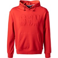 GAS Herren Hoodie rot Baumwolle unifarben von GAS