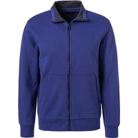 GAS Herren Sweatjacke blau Baumwolle unifarben von GAS