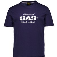 GAS Herren T-Shirt blau Baumwolle von GAS