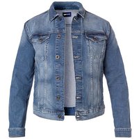 GAS Herren Jeansjacke blau Baumwoll-Stretch unifarben von GAS