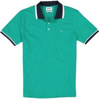 GAS Herren Polo-Shirt grün Baumwoll-Piqué Slim Fit von GAS
