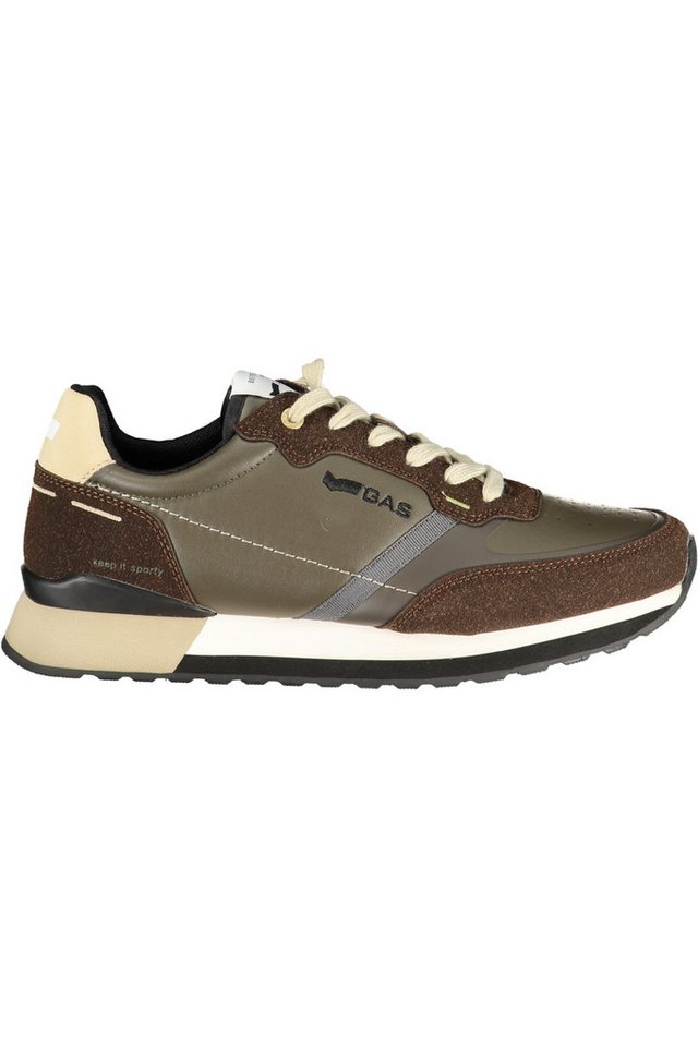 GAS Sneaker Braune Herren-Sportschuhe mit Beige-Details und von GAS