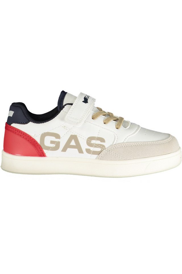 GAS Sneaker Kinder-Sportschuh Weiß mit Klett und Rot-Blauen von GAS