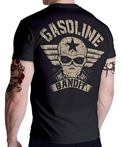 Gasoline Bandit Biker Herren T-Shirt original Design Big-Size Print: Wing Logo von Gasoline Bandit
