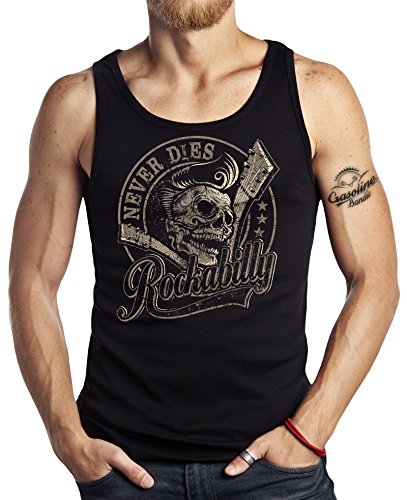 Gasoline Bandit Hot-Rod Biker Racer Tank-Top: Rockabilly Never Dies!-XL von Gasoline Bandit