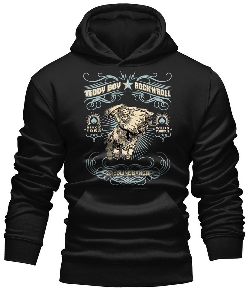 GASOLINE BANDIT® Kapuzensweatshirt Schwerer Kapuzen Pullover Hoodie: Rock'n Roll Teddy Boy von GASOLINE BANDIT®