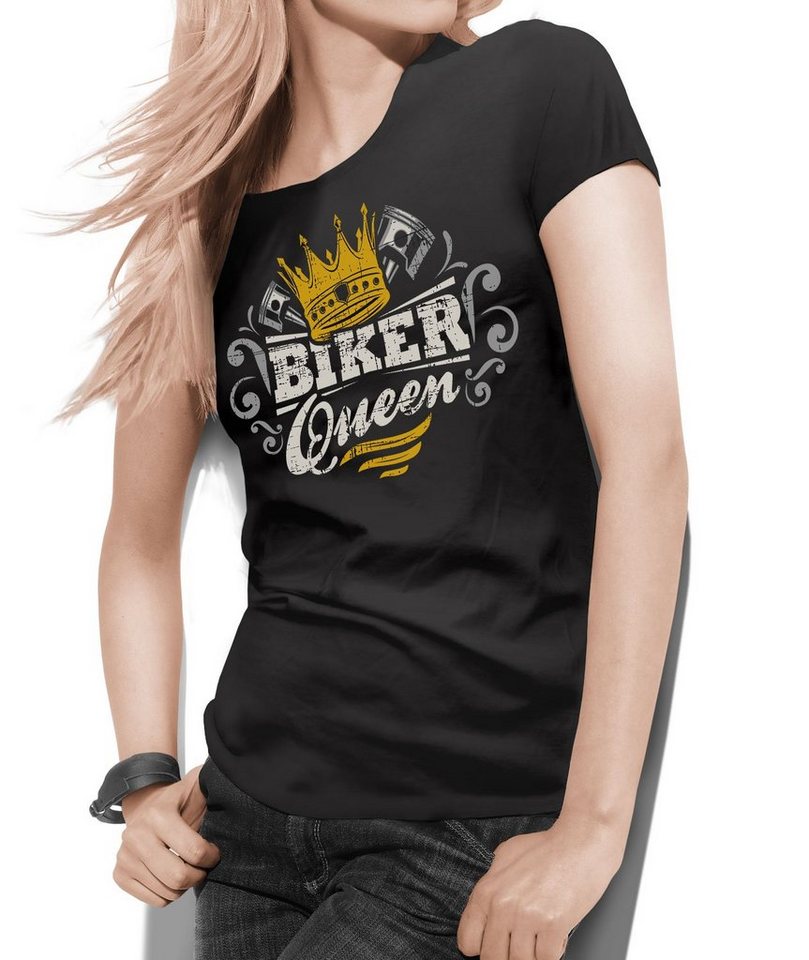 GASOLINE BANDIT® T-Shirt Damen Lady Biker Racer-Shirt: Biker Queen von GASOLINE BANDIT®