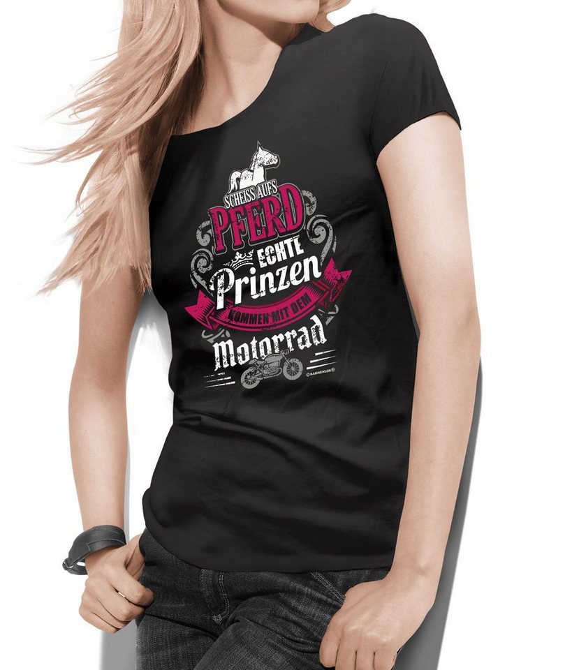 GASOLINE BANDIT® T-Shirt Damen Lady Biker-Shirt - Scheiss aufs Pferd von GASOLINE BANDIT®